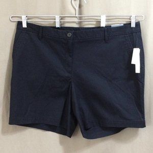 NEW Talbots Shorts Relaxed Chino Black Cotton Blend Size 16W NWT